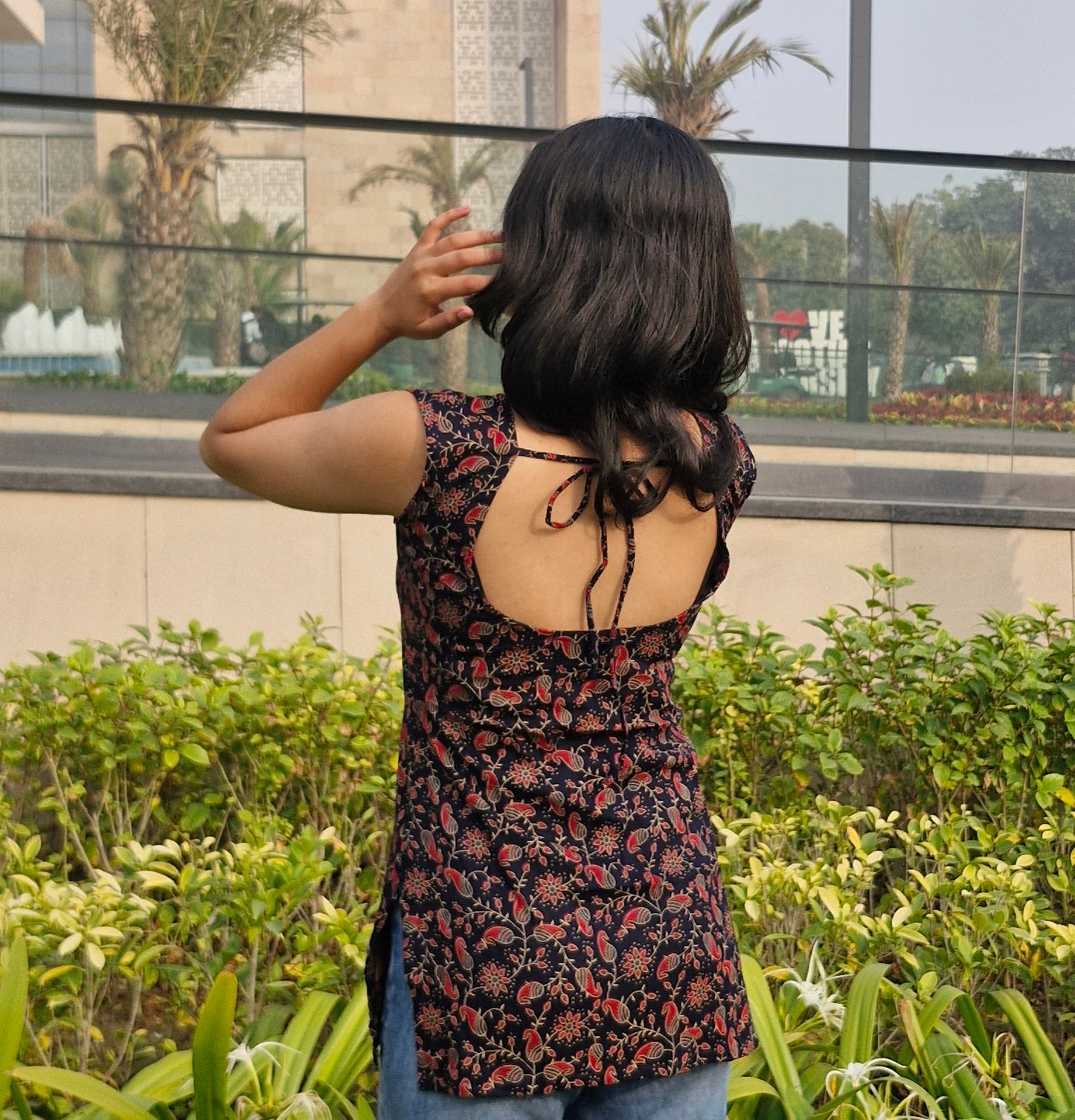 Cotton Backless Short Kurti