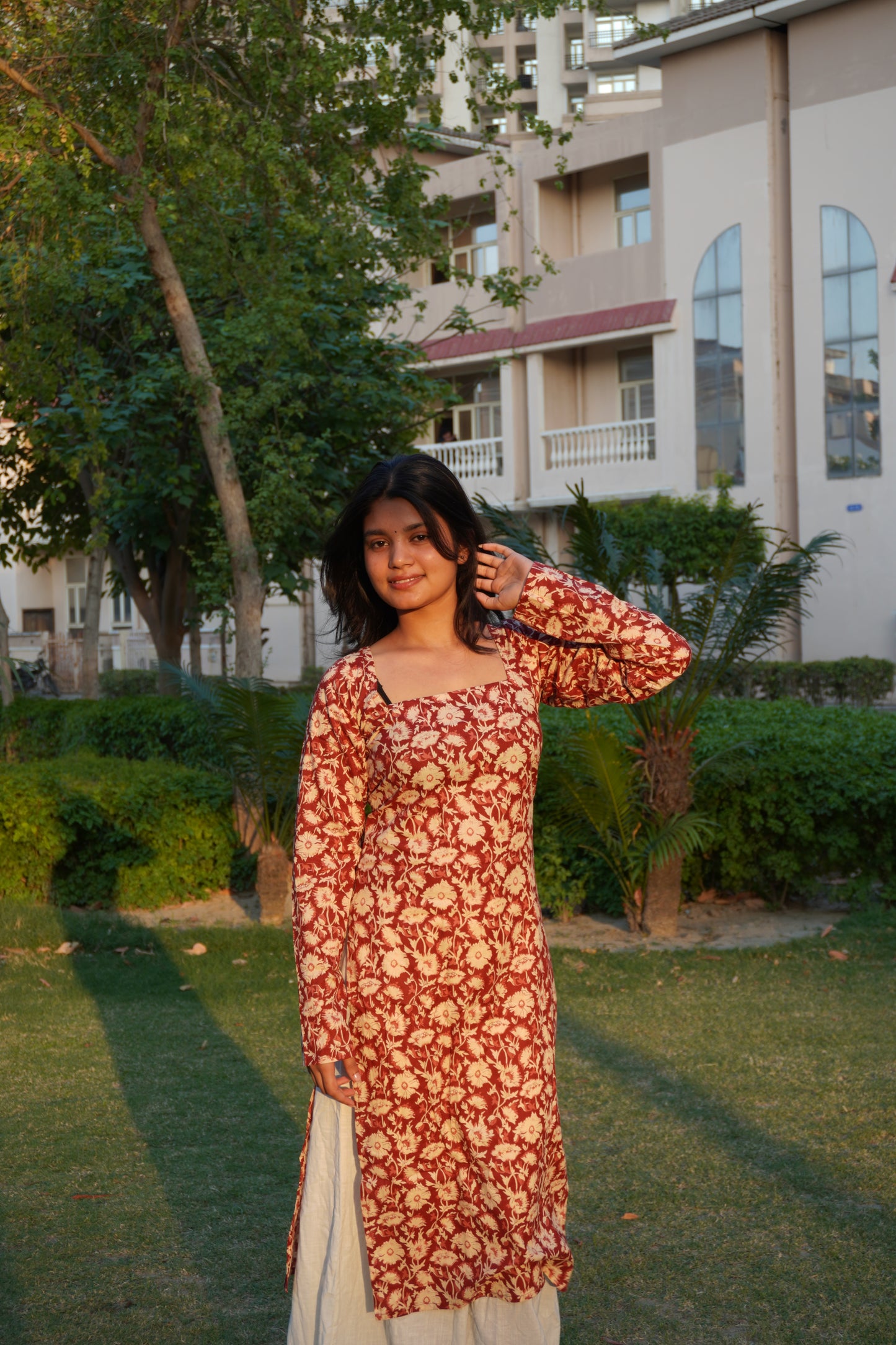 Ruby Bloom Corset Back Cotton Kurti